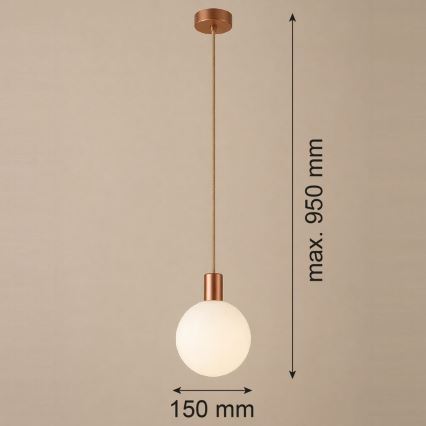 Argon 9006 - Suspension extérieure sur câble ORE 1xG9/6W/230V IP44, finition cuivre