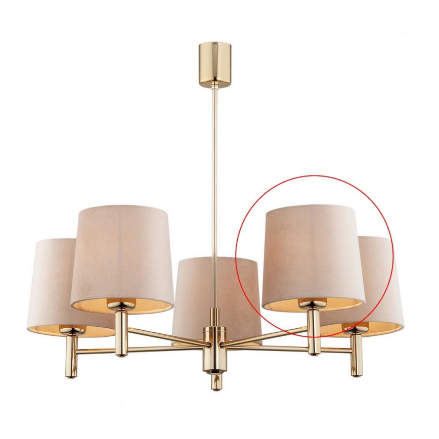 Argon - Vervangende lampenkap voor kroonluchter en wandlamp PONTE E27 beige