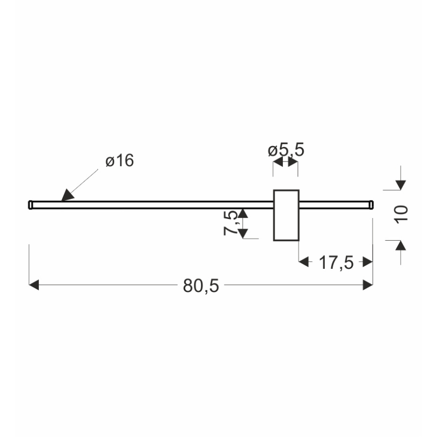 ARIAN LED Wandlamp 13W 230V Zwart