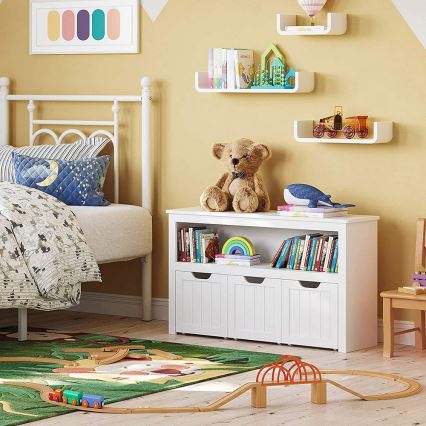 Armoire à étagères SORELL blanche