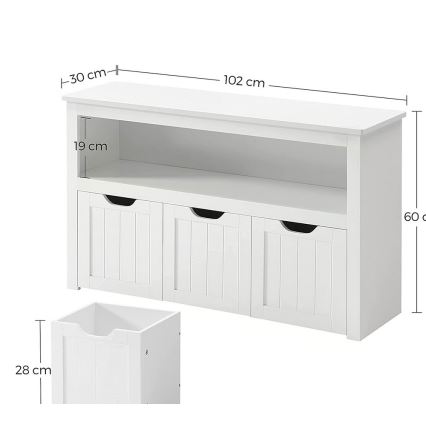 Armoire à étagères SORELL blanche