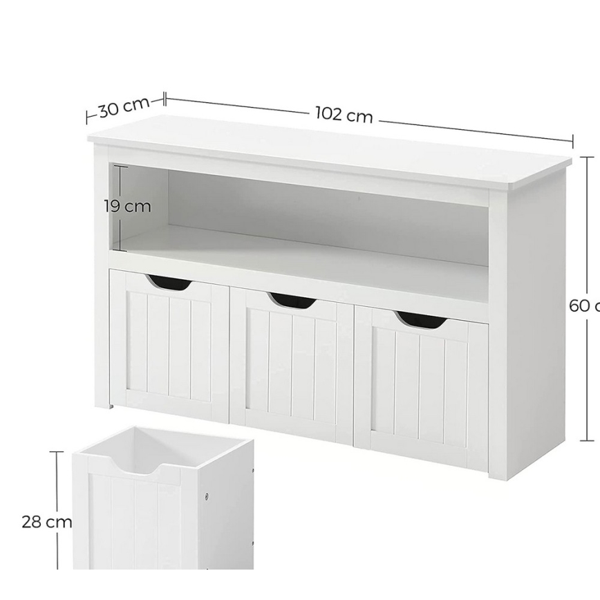 Armoire à étagères SORELL blanche
