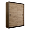 Armoire à portes coulissantes SAPHIRA 203x215 cm chêne craft