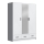 Armoire avec miroir SANNA 150x215 cm blanc