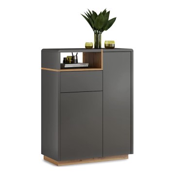 Armoire avec tiroir FRED anthracite/chêne artisan