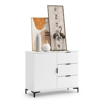 Armoire avec tiroirs LORA blanc