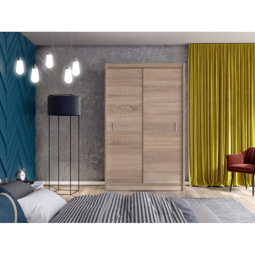 Armoire à portes coulissantes SAPHIRA 150x215 cm chêne sonoma