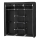 Armoire de rangement en tissu avec étagères et tringle à vêtements MATIS 150x175 cm noire