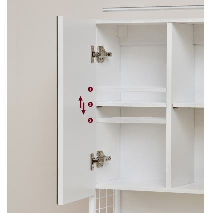 Armoire de salle de bains à miroir SKY, blanche