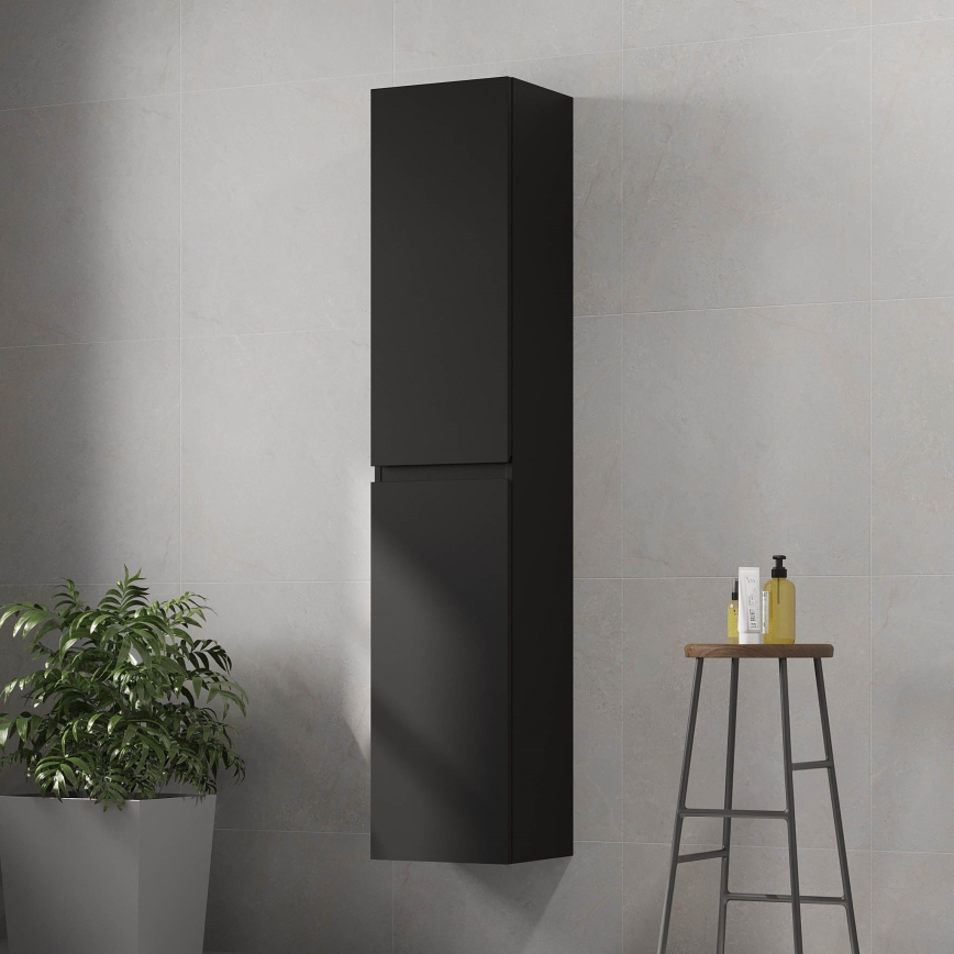 Armoire de salle de bains HELSINKI 174 cm noire