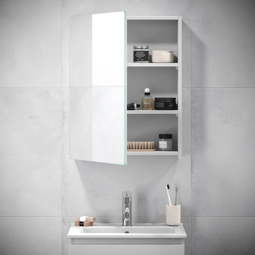 Armoire de toilette avec miroir KENWOOD 65x50 cm blanche