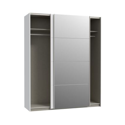 Armoire KARO 170x210 cm avec miroir, blanche