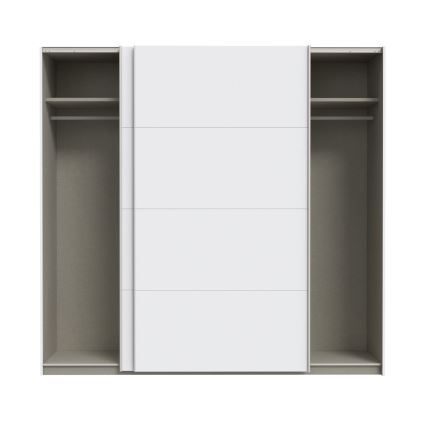Armoire KARO 220 x 210 cm avec miroir, blanche