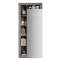 Armoire LENOR 91 x 209 cm blanc / gris béton