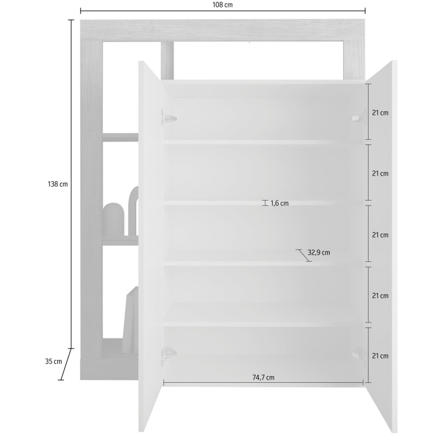 Armoire LENOR blanc/chêne clair