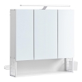 Armoire-miroir LED SKY pour salle de bains 70x70x16 cm 230V blanche