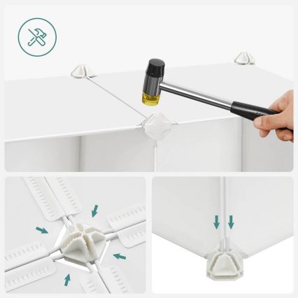 Armoire modulaire pour enfants avec boîtes de rangement ANET multicolore