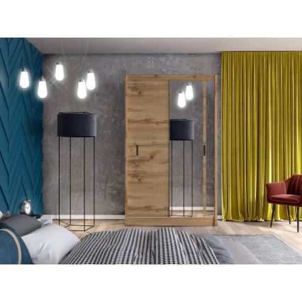 Armoire avec miroir SABRINA 150x215 cm chêne wotan