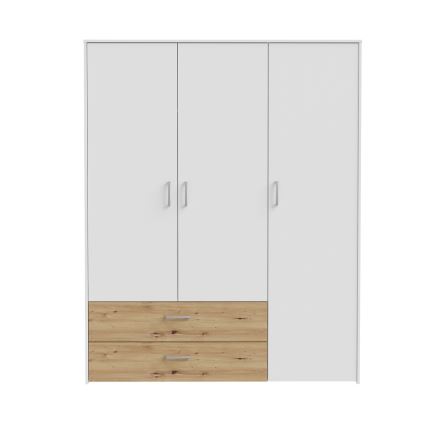 Armoire URO 152x190 cm chêne artisan/blanc