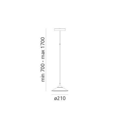 Artemide 0351030A - LED Hanglamp aan een koord ORSA LED/8,5W/230V 3000K diameter 21 cm