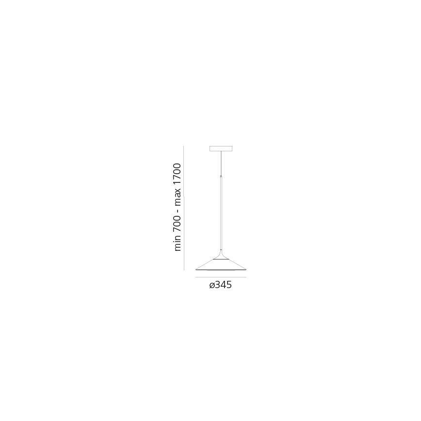 Artemide 0352030A - Dimbare LED hanglamp aan een koord ORSA LED/20W/230V 3000K diameter 24,5 cm