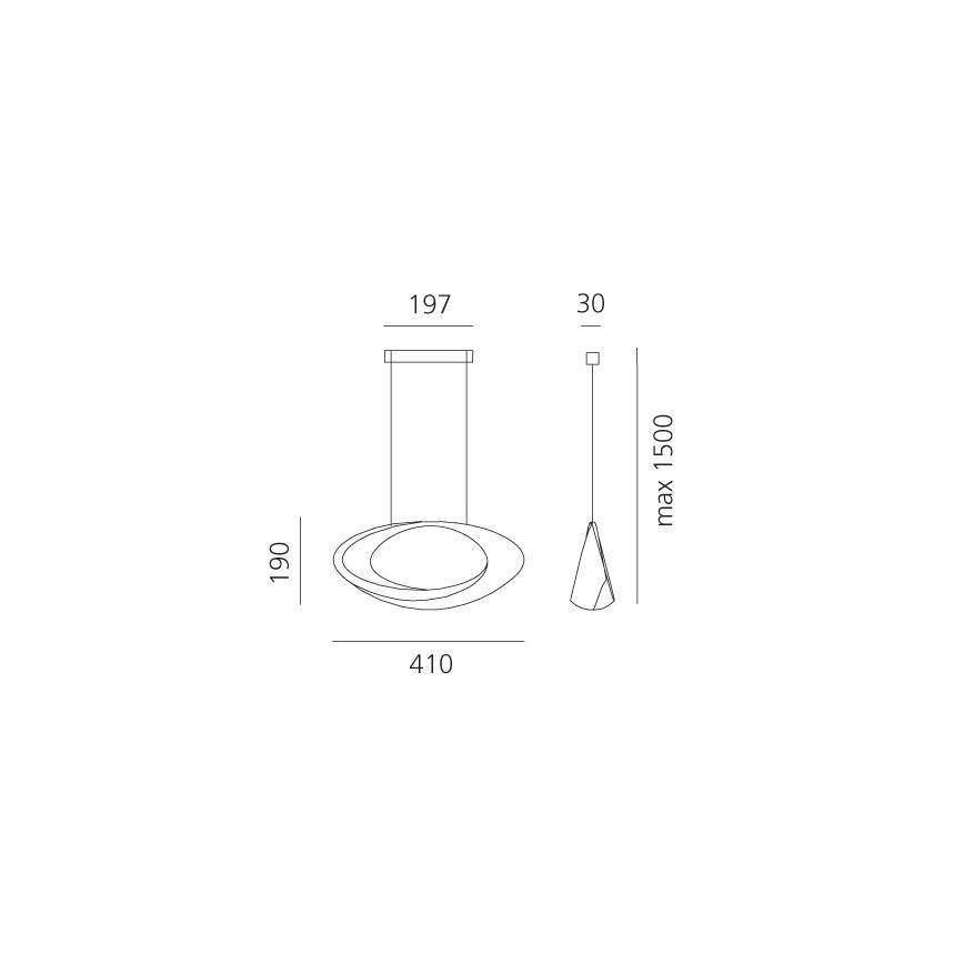 Artemide 1182010A - Dimbare LED hanglamp aan een koord CABILDO LED/44W/230V 3000K