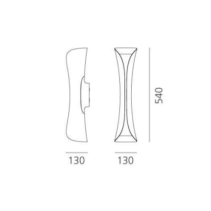 Artemide 1373010A - Applique murale CADMO 2xGU10/10W/230V noir