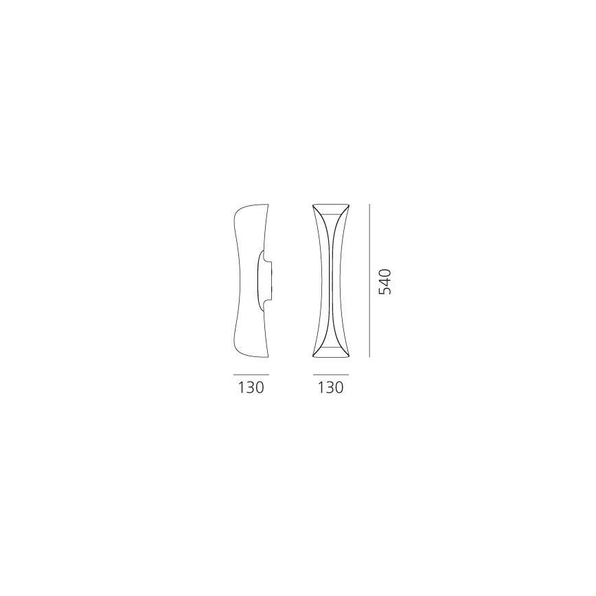 Artemide 1373010A - Wandlamp CADMO 2xGU10/10W/230V zwart