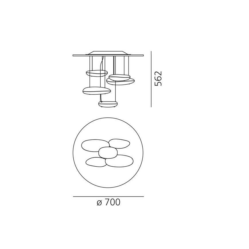 Artemide 1476110A - Dimbare LED bevestigde hanglamp MERCURY LED/29W/230V 3000K