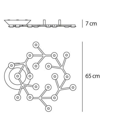 Artemide 1594050APP - Plafonnier à intensité variable NET LED/43W/230V 3000K