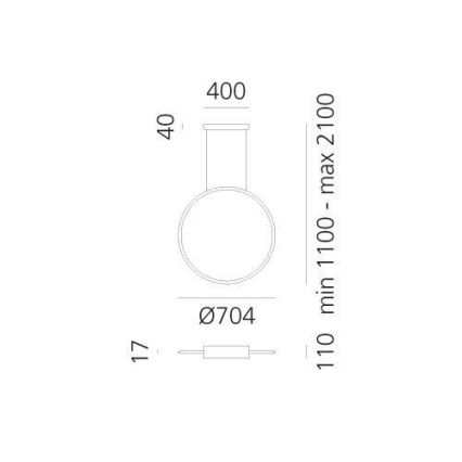 Artemide 1992210APP - Suspension filaire à intensité variable DISCOVERY LED/50W/230V 2700-6500K anthracite