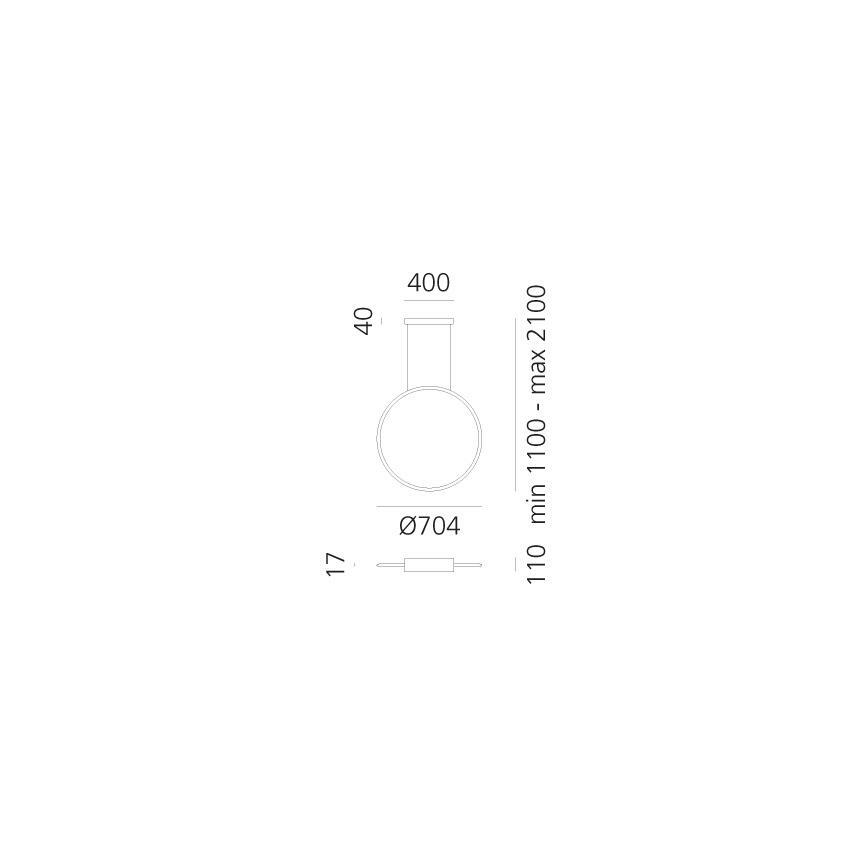 Artemide 1992360APP - Suspension filaire RGBW à intensité variable DISCOVERY LED/42W/230V 2700-6500K bronze