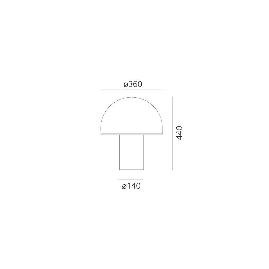 Artemide A006300 - Lampe de table ONFALE 1xE14/5W/230V + 1xE27/13W blanc