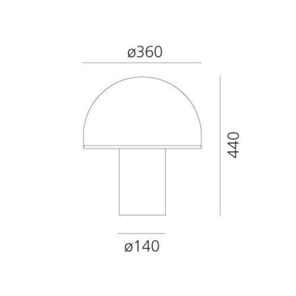 Artemide A006300 - Tafellamp ONFALE 1xE14/5W/230V + 1xE27/13W wit