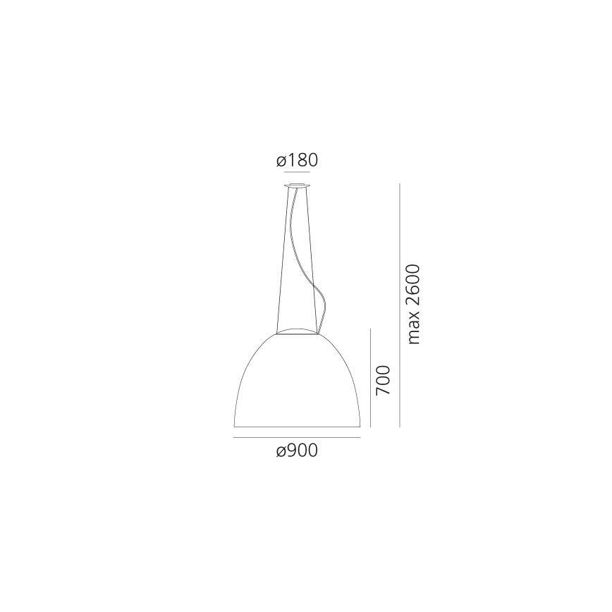 Artemide A243210 - Dimbare LED hanglamp aan een koord NUR LED/80W/230V 3000K diameter 90 cm grijs