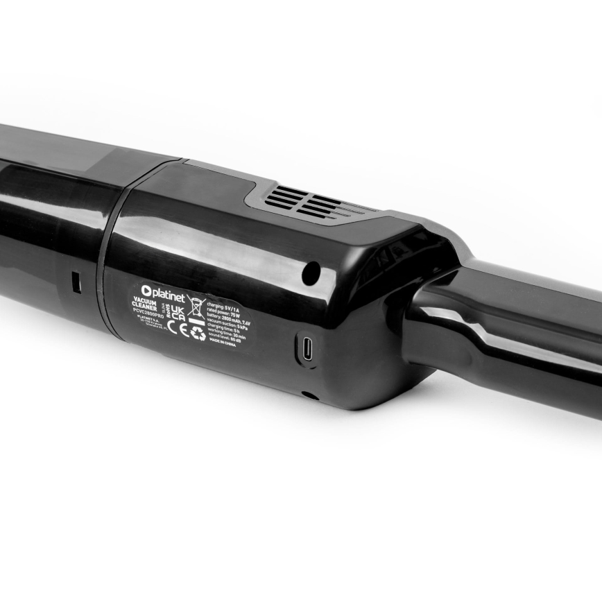 Aspirateur portable rechargeable pour voiture 75W/2800 mAh noir