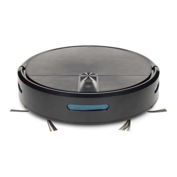 Aspirateur robot intelligent 2-en-1 (aspiration et lavage) SmartLife 2600 mAh Wi‑Fi compatible Tuya noir + télécommande
