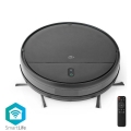 Aspirateur robot intelligent avec fonction serpillière 28W/2500 mAh Wi-Fi noir + télécommande