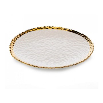 Assiette KATI 25 cm crème/doré