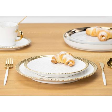 Assiette KATI 25 cm crème/doré