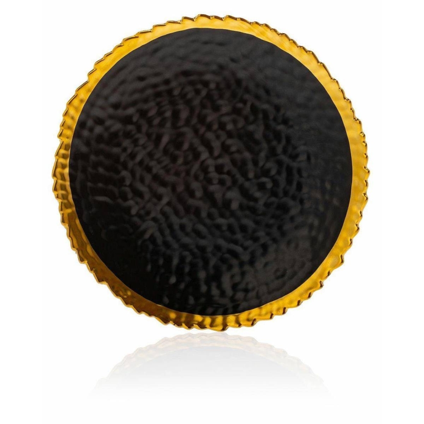 Assiette KATI 25 cm noir/doré