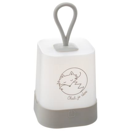 Atmosphera - LED-nachtlampje voor kinderen met touchbediening, oplaadbaar RABBIT, 3,7 V, 1200 mAh, grijs