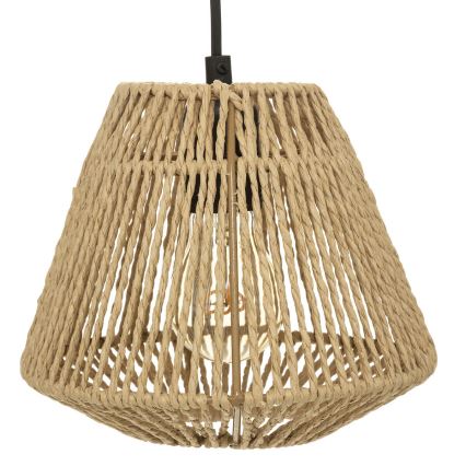 Atmosphera - Hanglamp aan een koord JILY 3xE27/40W/230V jute