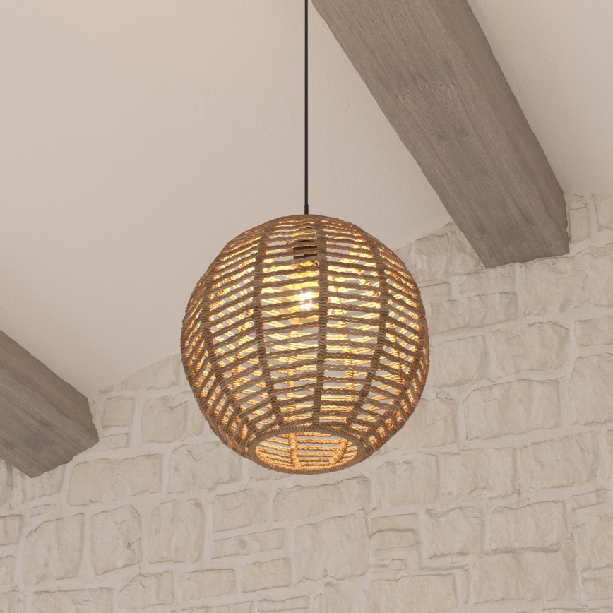 Atmosphera - Hanglamp aan een koord RANA 1xE27/40W/230V rotan
