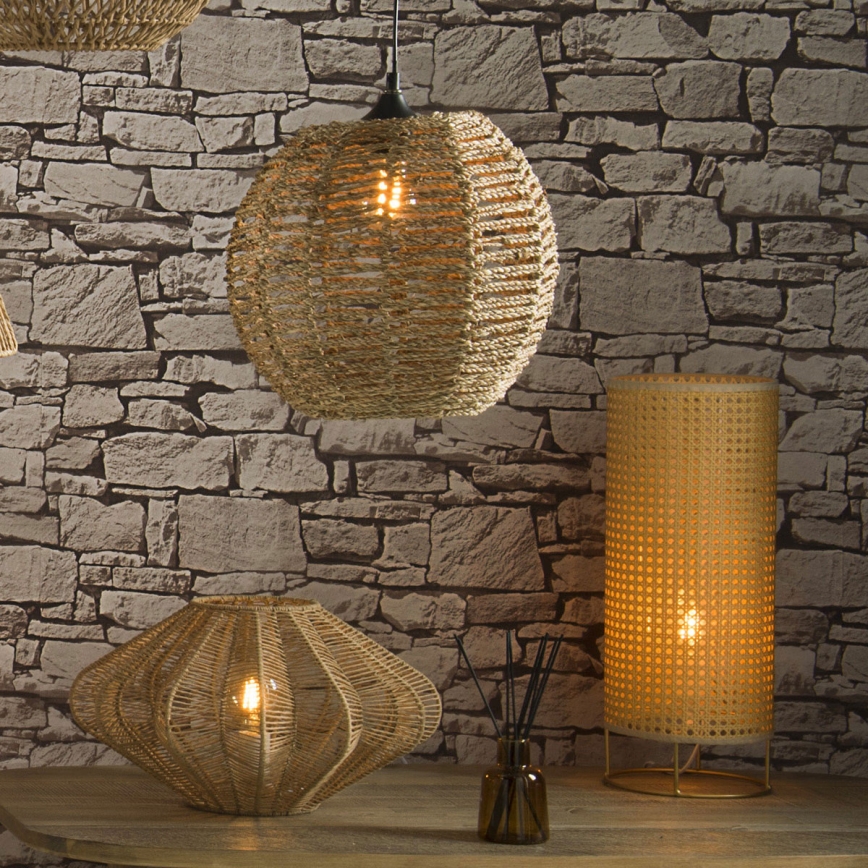 Atmosphera - Hanglamp aan een koord RANA 1xE27/40W/230V rotan