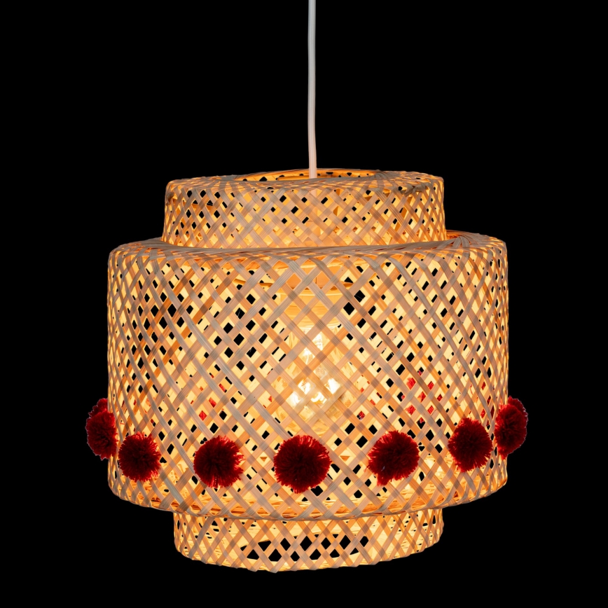 Atmosphera - Hanglamp aan kabel LIBY 1xE27/25W/230V bamboe