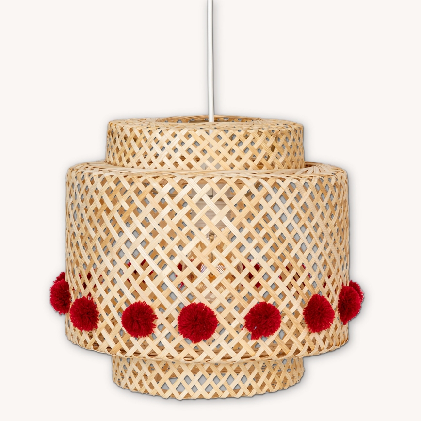 Atmosphera - Hanglamp aan kabel LIBY 1xE27/25W/230V bamboe