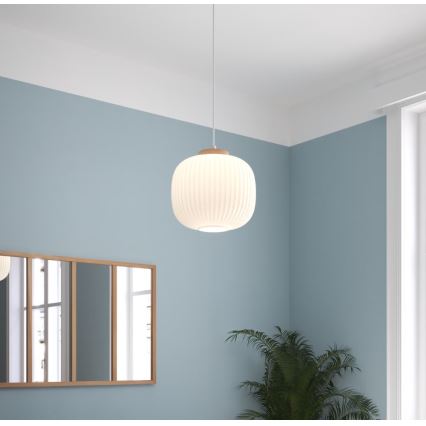 Atmosphera - Hanglamp met kabel TRAVIS 1xE27/25W/230V dennenhout