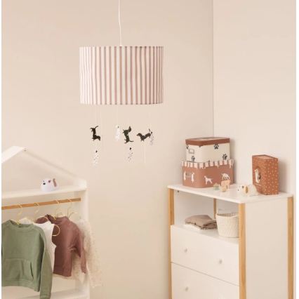Atmosphera - Kinderhanglamp aan snoer SCOTT 1xE27/40W/230V met hondjes