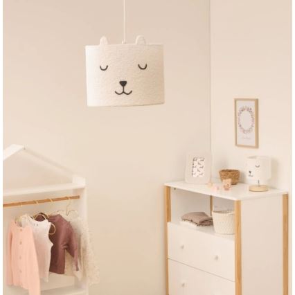 Atmosphera - Kinderhanglamp met snoer TOXEY 1xE27/25W/230V beertje